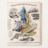 Geologische Karte von England Planer (Rückseite)