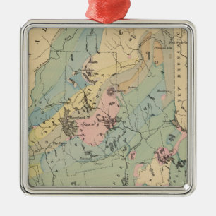 Geologische Karte von Maine Ornament Aus Metall