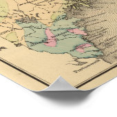 Geologische Karte von Maine Poster (Ecke)