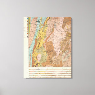 Geologische Karte von New Hampshire 2 Leinwanddruck