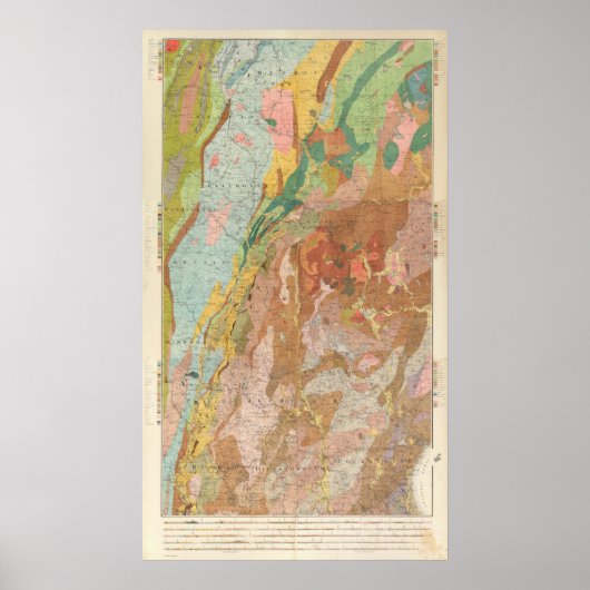 Geologische Karte von New Hampshire Poster (Vorne)