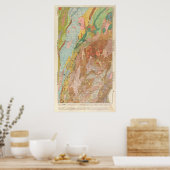 Geologische Karte von New Hampshire Poster (Küche)