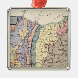 Geologische Karte von Ohio Ornament Aus Metall