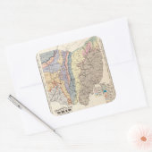Geologische Karte von Ohio Quadratischer Aufkleber (Umschlag)