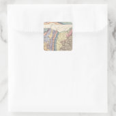 Geologische Karte von Ohio Quadratischer Aufkleber (Tasche)