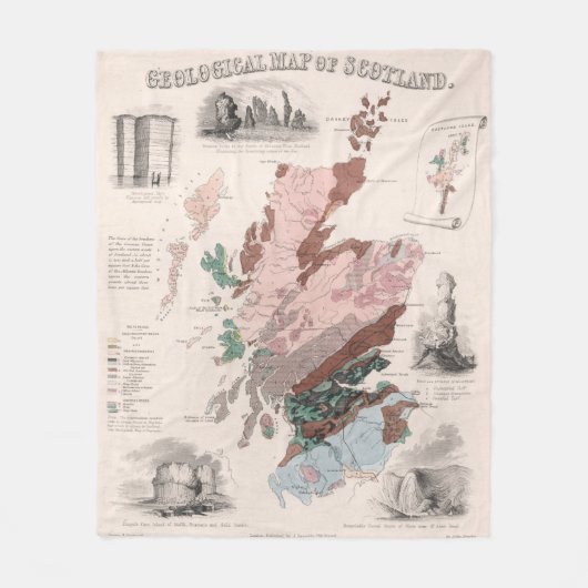 Geologische Karte von Schottland Fleecedecke (Vorderseite)