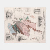 Geologische Karte von Schottland Fleecedecke (Vorderseite (Horizontal))