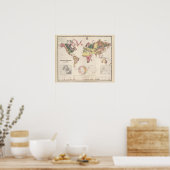 Geologische Struktur des Globus Poster (Küche)