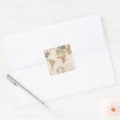 Geologische Struktur des Globus Quadratischer Aufkleber (Umschlag)