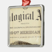 Geologisches Atlas-Titelblatt Ornament Aus Metall (Links)