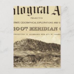 Geologisches Atlas - Titelseite Postkarte