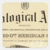 Geologisches Atlas - Titelseite Quadratischer Aufkleber (Vorderseite)