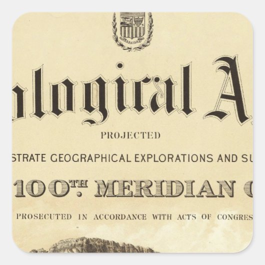 Geologisches Atlas - Titelseite Quadratischer Aufkleber (Vorderseite)