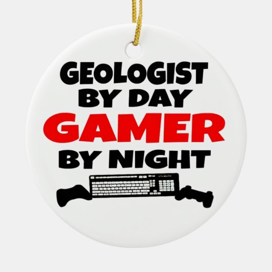Geologist Gamer Keramik Ornament (Vorne)