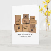 Geologist Moving Humor Card Karte (Gelbe Blume)