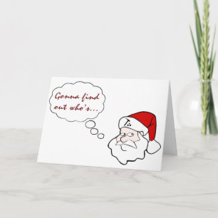 Geologist Santa's Gnaughty oder Gneiss List Feiertagskarte