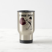 Geologist Stickman "I Smash Rocks" Reisebecher (Mittel)