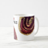 *~* GEOLOGISTEN DIG ROCKS Agate Slab Gold Glitzer Kaffeetasse (VorderseiteRechts)