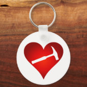 Geologistenherz und Rockhammer Schlüsselanhänger (Vorderseite)