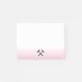 Geologist's Rock Hammer Logo Post-it Klebezettel (Vorderseite)