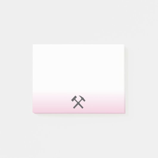 Geologist's Rock Hammer Logo Post-it Klebezettel (Vorderseite)