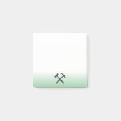 Geologist's Rock Hammer Logo Post-it Klebezettel (Vorderseite)