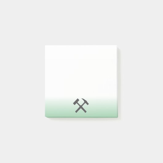 Geologist's Rock Hammer Logo Post-it Klebezettel (Vorderseite)