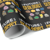 Geologistudentin Geschenkpapier (Rolleneckpunkt)