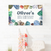 Geology Birthday Background Rocks Dig Party Banner (Insitu)