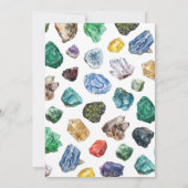 Geology Birthday Einladung Geode Gem Dig Party (Rückseite)