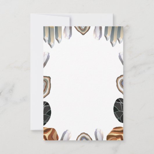 Geology Birthday Invitation Rocks, Gemis Crystals Einladung (Rückseite)