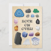 Geology Birthday Party Rocks Gemstones Kristalle Einladung (Rückseite)