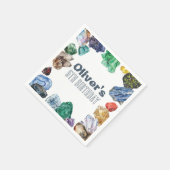 Geology Birthday Rocks Dig Party Napkins Serviette (Ecke)