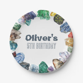 Geology Birthday Rocks Dig Party Pappteller