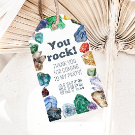 Geology Birthday Rocks Gem Dig Party Vielen Dank Geschenkanhänger