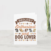 Geology Enthusiast and Dog Lover Gift Karte (Vorderseite)