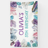 Geology Girl Birthday Backdrop Gem Dig Party Banner (Vertikal)