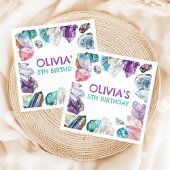 Geology Girl Birthday Gem Dig Party Napkins Serviette