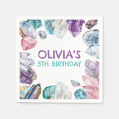 Geology Girl Birthday Gem Dig Party Napkins Serviette (Vorderseite)