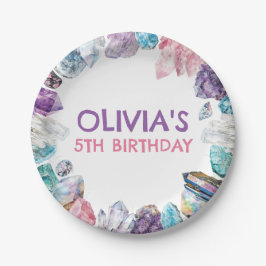 Geology Girl Birthday Rocks Dig Party Pappteller