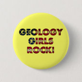 Geology Girls Rock! (Flagge der USA) Button (Vorderseite)