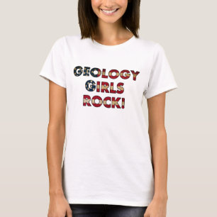 Geology Girls Rock! (Flagge der USA) T-Shirt