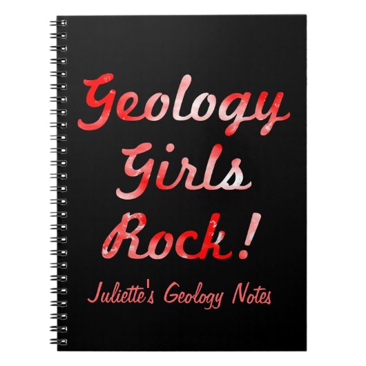 Geology Girls Rock! Notizbuch Notizblock (Vorderseite)