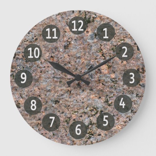 Geology Nature Foto Rock Texture Große Wanduhr (Vorderseite)