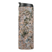 Geology Rock Texture Green Moss Custom Name Thermosbecher (Nach rechts gedreht)
