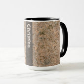 Geology Rock Texture mit Namen Tasse (VorderseiteRechts)
