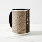 Geology Rock Texture mit Namen Tasse (Vorderseite Links)