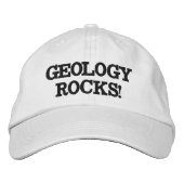 "GEOLOGY ROCKS!" BESTICKTE BASEBALLKAPPE (Vorderseite)