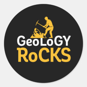 Geology Rocks Funny Geological Science Puns Runder Aufkleber