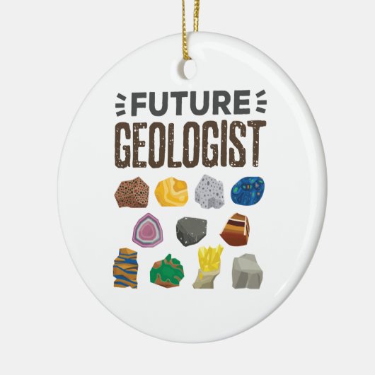 Geology Rocks Gems, der zukünftige Geologe Keramik Ornament (Links)